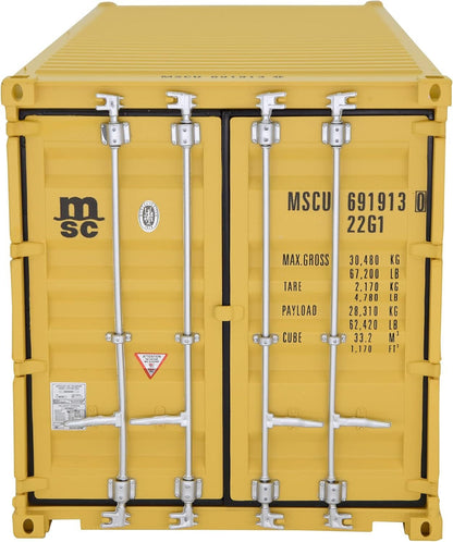 1:20 MSC 20GP Shipping Container Model Abs Resin & Wood Toy Home Decoration Gift