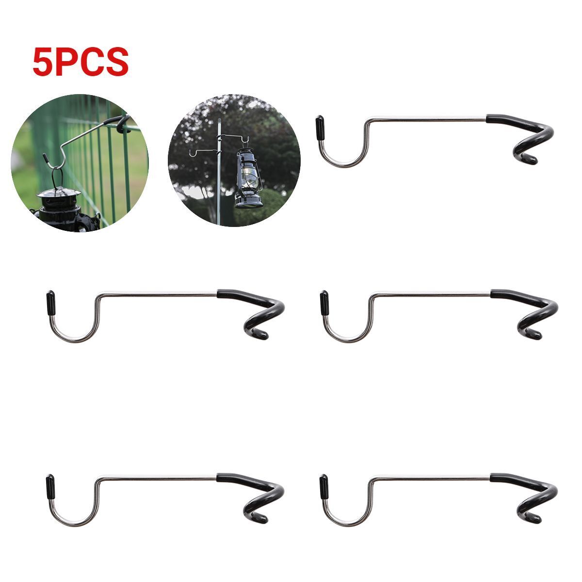 Stainless Steel Light Stand Holder Hooks Portable Tent Pole Lamp Hanger Hunting