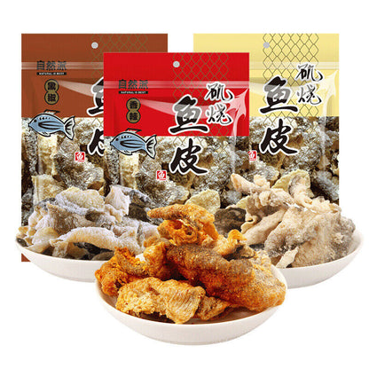 Chinese Food Fish Skin Yu Pi Snacks NATURAL IS spicy BEST 60g*3 bags
