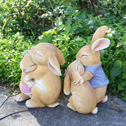Rabbit Statue Resin Crafts Creative Home Garden Decoration Living Room Ornaments