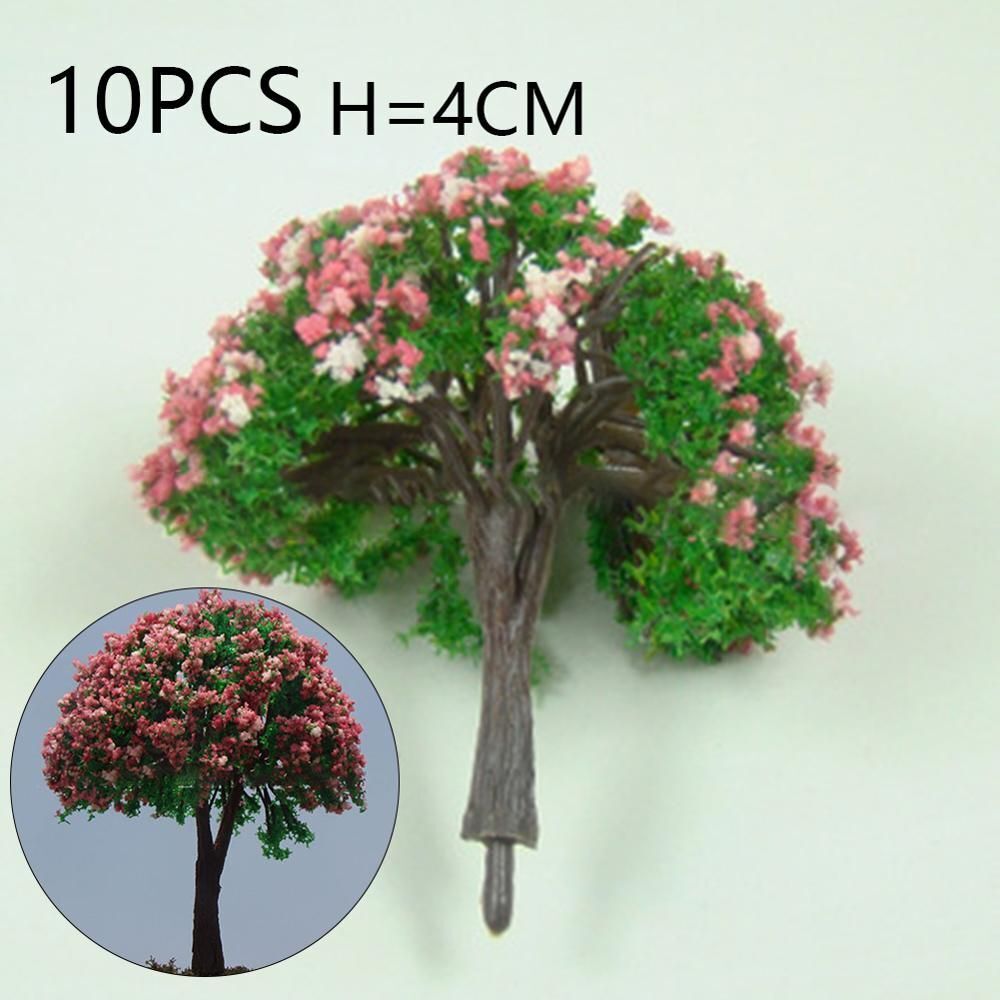Artificial Miniature Tree 20-70Pcs Plastic Train Scenery Railroad Building Decor