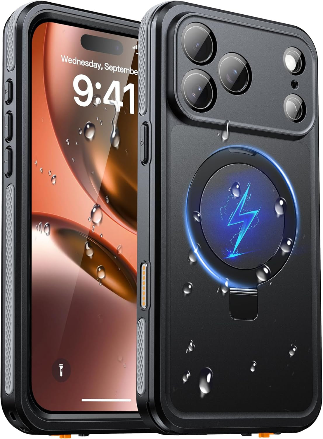 Magnetic Waterproof for Iphone 17 Pro Max Case with [Built-In Screen Protector][