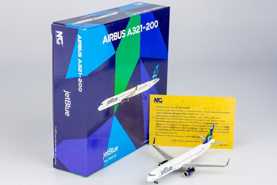 1:400 NG Model JetBlue AIRBUS A321 Passenger Airplane Diecast Aircraft Model