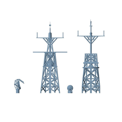 Yao's Studio LY700247 1/700 Model Upgrade US Spruance Mast Radar System Upgrade