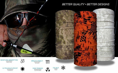 Neck Gaiter Bandana Buff Hiking Camping Hunting Tube Scarf Headwear Mask 50*25CM