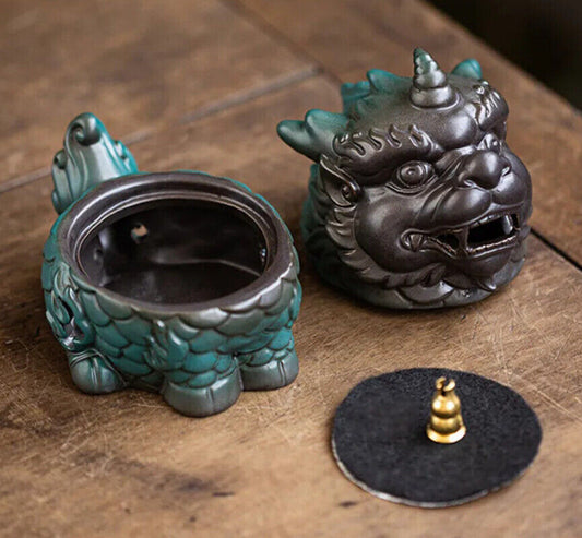 Chinese Kirin Model Fortune Decoration Tea Pet Tea Ceremony Zen Ceramic