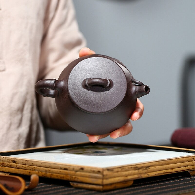 Full Handmade Tea Pot 9 Infuser Real Yixing Zisha Old Purple Clay Shipiao Pot