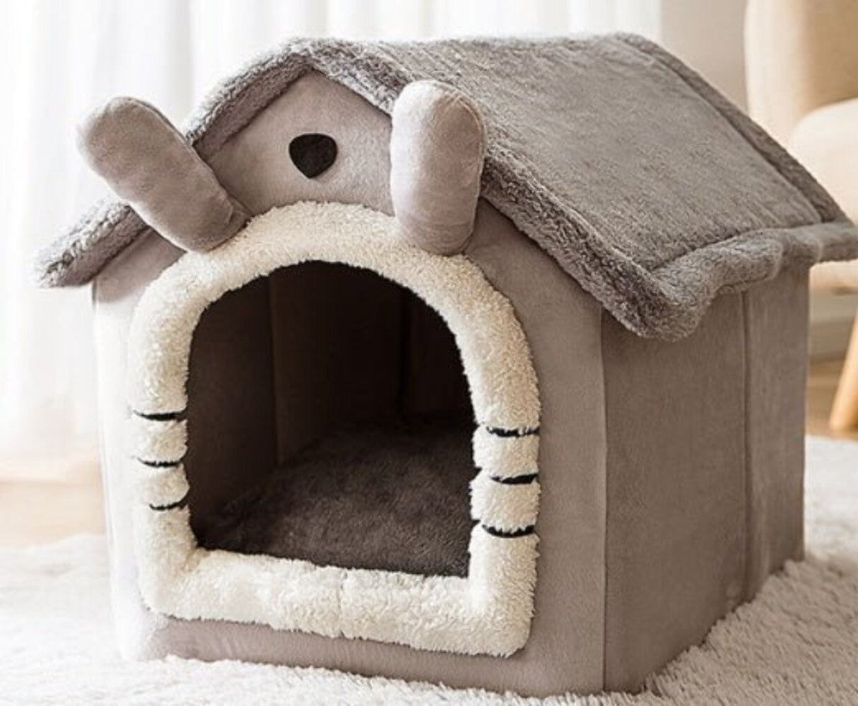 Sleep Kennel Pet Nest Warm Removable Cave Bed
