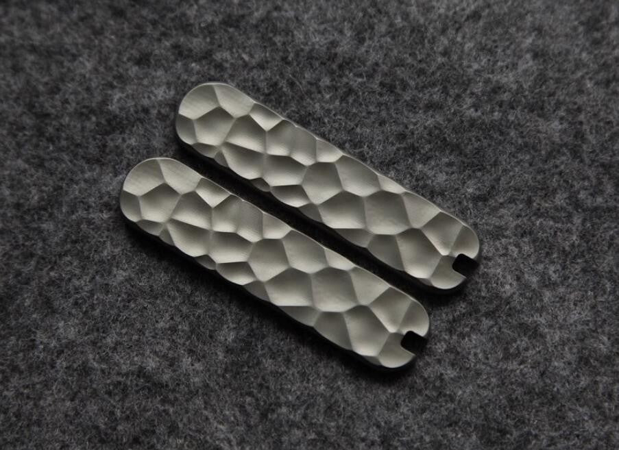 1Pair Custom Made Stone Stria TC4 Scales for 58MM Victorinox Knifes Accessories