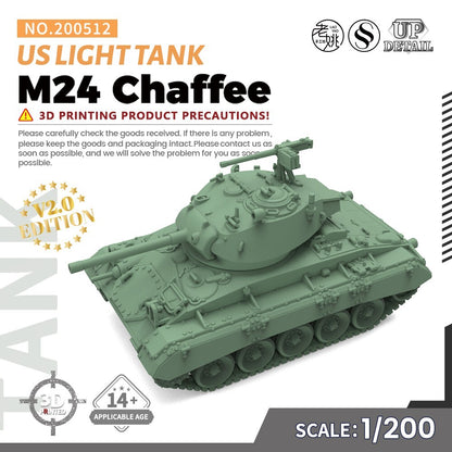 SSMODEL SS512 1/200/350/700 Military Model Kit US M24 Chaffee Light Tank