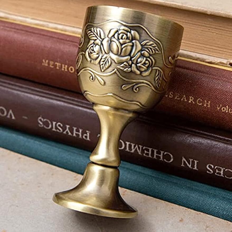 2pc Chalice Gold Goblet 1 Oz Communion Church Cup Holy Altar Chalice Mini Wine