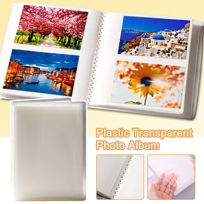 2x Transparent Photo Album Holds Mini Photo Card Ticket Collection Bag Book Gift