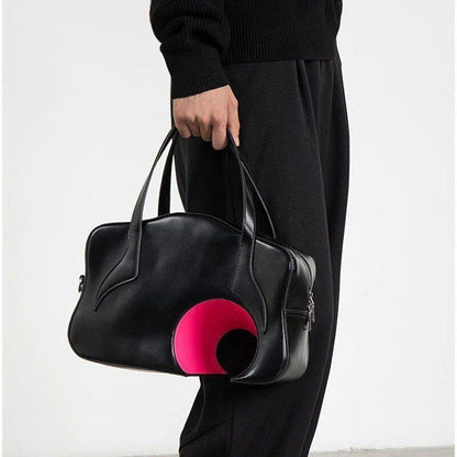 Geometric Shoulder Bag Fashion Messenger Bag Synthetic Leather Tote Purse Square