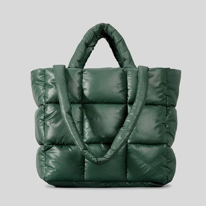 Padded Tote Bag Women Handbags Nylon Down Shoulder Bags Warm Winter Purse