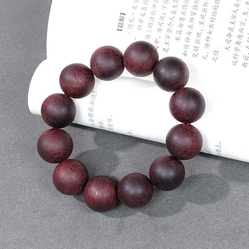 Vietnam Nha Trang Dragon Belly Frosted Red Agarwood Bracelet Red Earth Wood Bead