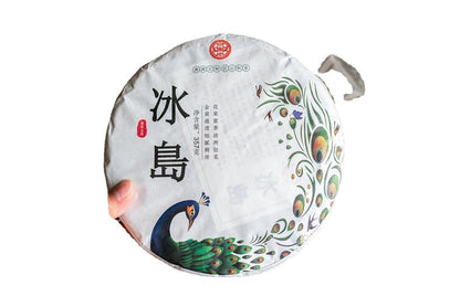 357g Iceland Pu'er Tea Raw Tea Yunnan Ancient Tree Tea Organic Healthy Tea Cake