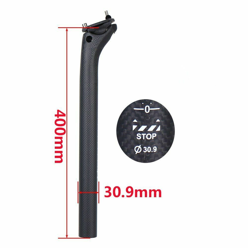 Carbon Fiber Seat Post MTB/Road Bike Seatpost 27.2/30.9/31.6mm Offset 20mm Light