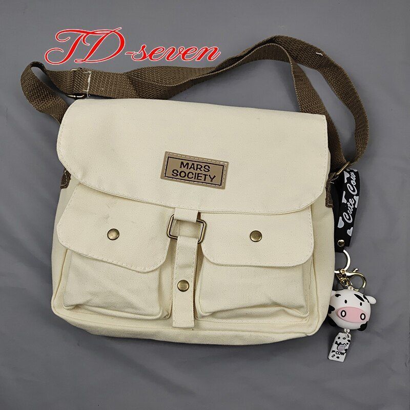 Women's Canvas Bag Department Messenger Bag Female Students Shoulder Bags 1 PC