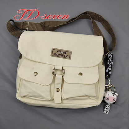Women's Canvas Bag Department Messenger Bag Female Students Shoulder Bags 1 PC