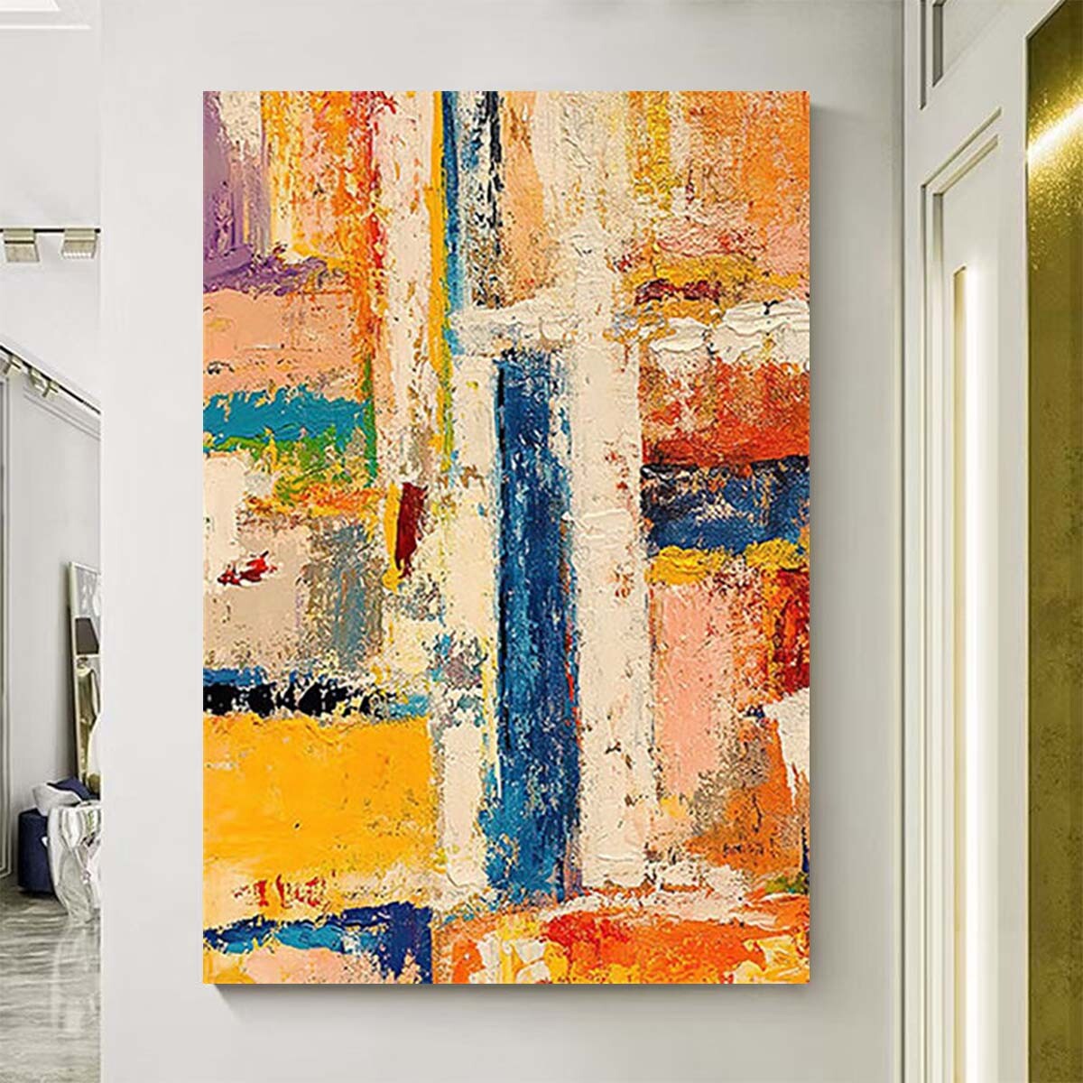 Interior Decor Mural Modern Abstract Handmade Oil Painting Canvas Wall Art