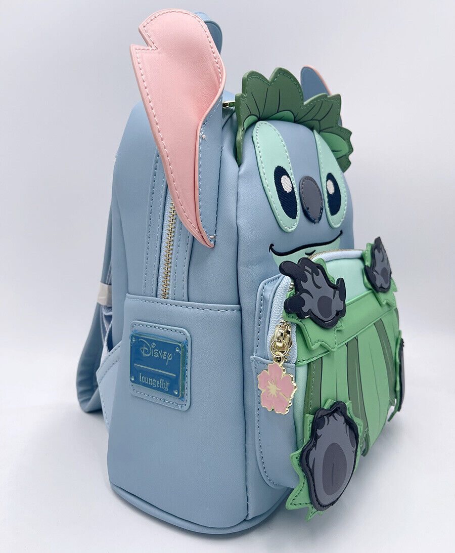 Disney Loungefly Lilo Skirt Mini Backpack Gift Cute Luau Hula Stitch Bag Blue