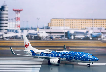 1:400 JC Wings JAL JAPAN TRANSOCEAN AIR B737-800 Passenger Plane Diecast Model