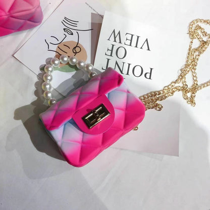 Women Mini Handbags Candy Color Jelly Crossbody Bags Girls Small Coin Pouch Baby