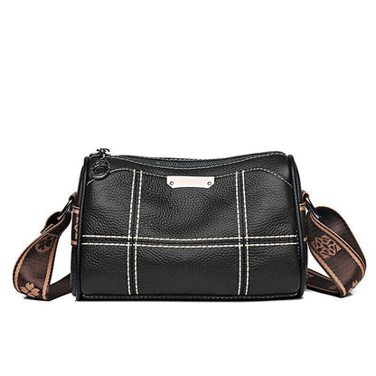 Women Genuine Leather Handbags 3 Layers Cow Leather Shoulder Crossbody Bags Bag