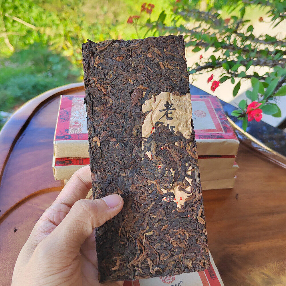 200g Laobanzhang Pu'er Tea Mature Tea Pu'er Tea Bricks Yunnan Aged Old Pu'er Tea