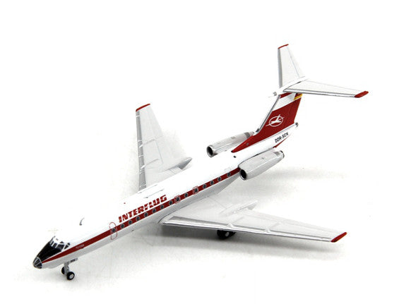 1:400 Panda INTERGLUG TU-134A Passenger Airplane Diecast Aircraft Plane Model