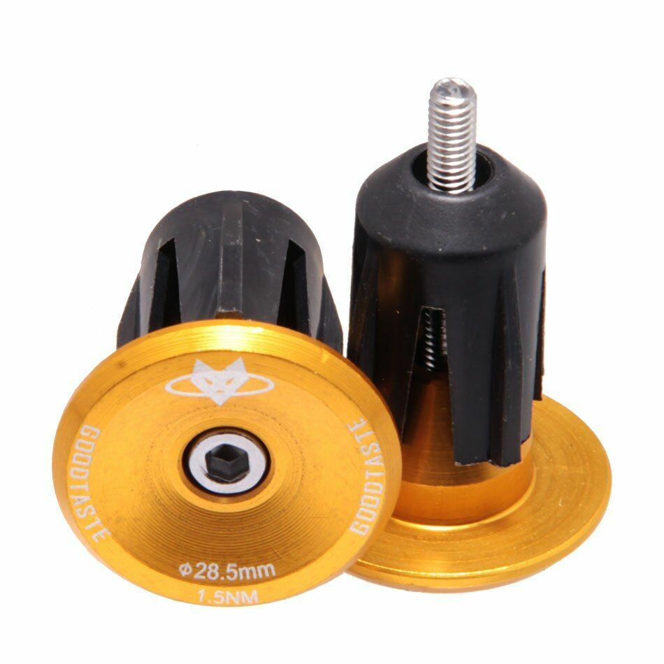Handlebar Cap Road Mountain Bike Bicycle End Plugs Inflated Aluminum Alloy Lock
