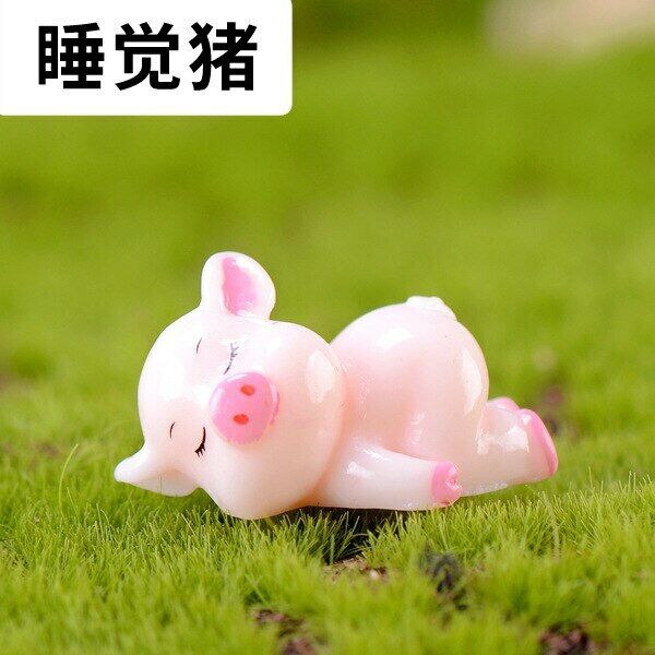 3pcs/lot Pig Family Micro Landscape PVC Crafts Home Mini Accessories Creative