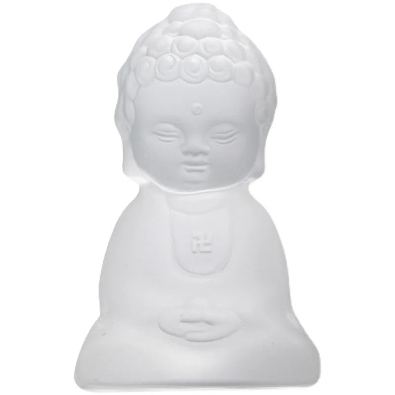 8.5cm Glass Rulai Buddha Tea Pet Ornament Statue Kung Fu Tea Tray Accessories