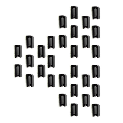 30Pcs Wire Clip Black Car Tie Rectangle Cable Holder Mount Clamp Self Adhesive J