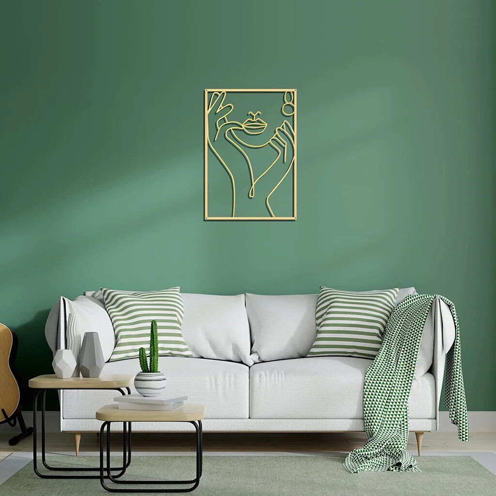 Modern Metal Line Art Wall Decor Simple Silhouette Female Body Line Home Hanging