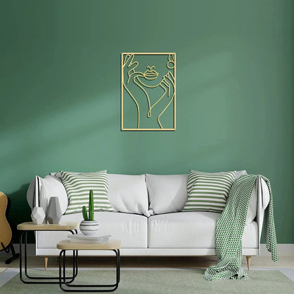 Modern Metal Line Art Wall Decor Simple Silhouette Female Body Line Home Hanging