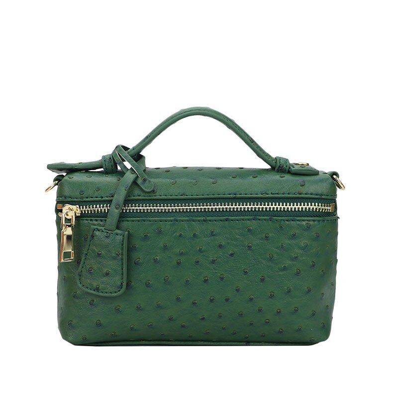 Handbag Ostrich Pattern Leather Bag Women Clutch Party Purse Ostrich Bag Chain