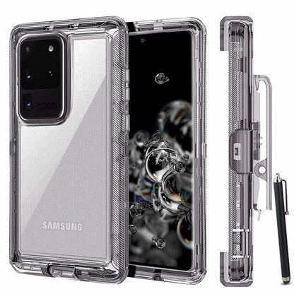 Luxury Clear Case Kickstand Clip Stand Holster Cover For Galaxy S20/ Ultra/ Plus