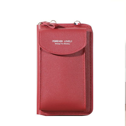 Wallet Diagonal Synthetic Phone Clutch Bag Purse Large Travel Card Holder Cover