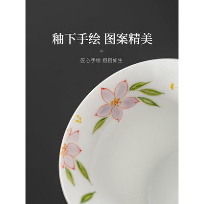 Jade Ceramics Gaiwan Teacup 140ml 4.5oz Light Pink Kungfu Tea Set