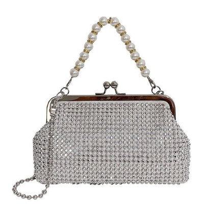 Shell Purse 19*22*13*6cm Crossbody Bag Small Kiss Lock Handbag Synthetic Leather