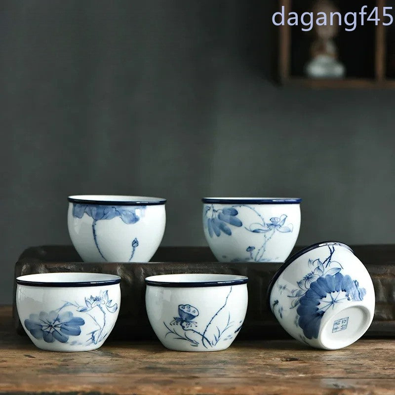 110ml Chinese Ceramic Handpainted Tea Bowl Master Meditation Cup kungfu Teaware