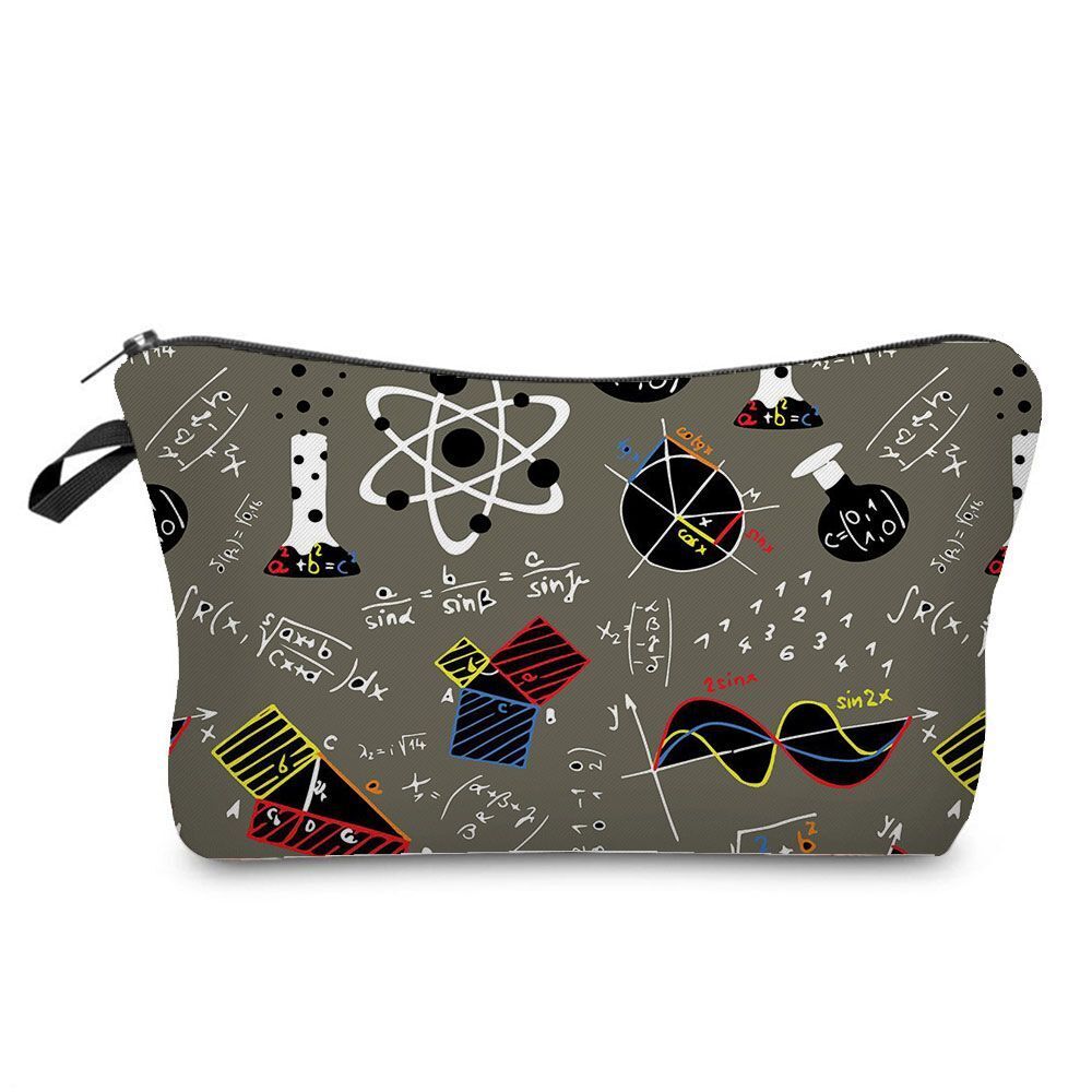 Natural Science Printed Student Pencil Case Teacher Cosmetic Storage Toilet Bag