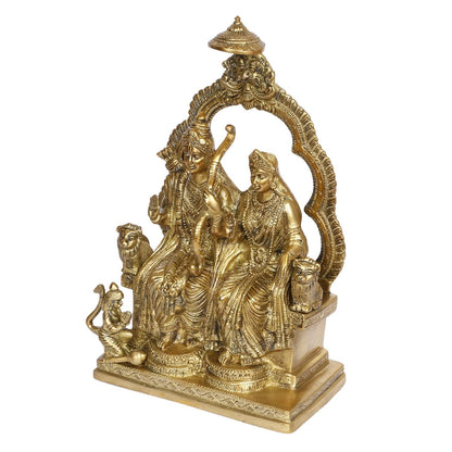 Ram Darbar Lord Ram Darbar with Sita Brass Statue Figurine Sculpture
