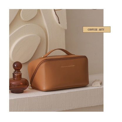 Fashion Cosmetic Bag Synthetic Leather Waterproof Traveling Storage Makeup Pouch