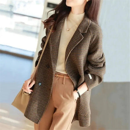 Coat Women's Spring and Autumn Single-breasted Loose Pocket Jacket Clothing