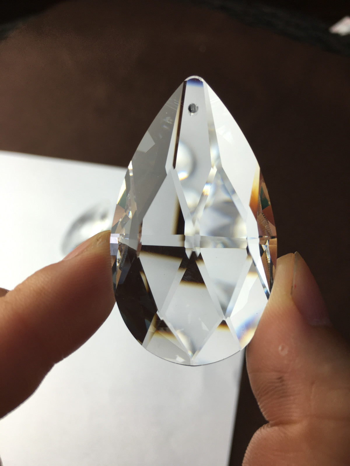 10 2'' Teardrop Prism Pendant Crystal Glass Chandelier Lamp Part Replace Hanging