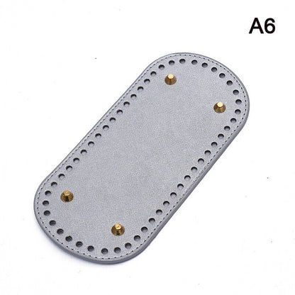 22*10cm Long Bottom for Knitted Bag Leather Bag Base Handmade Bottom With Holes