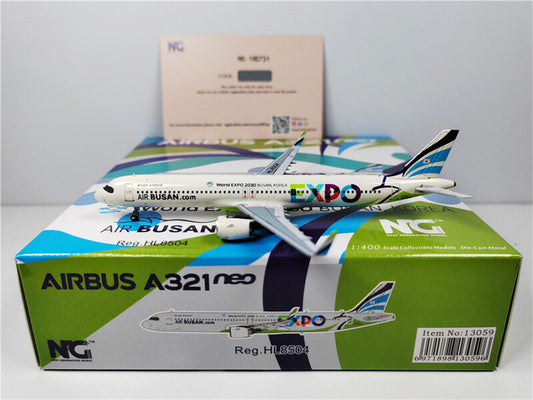 NG Model 1:400 AIR BUSAN World For EXPO BUSAN KOREA FOR AIRBUS A321neo HL8504