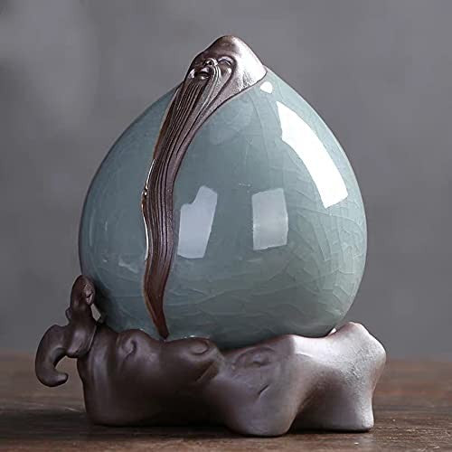 Chinese God Cracked Glaze Ceramic Tea Pet 11cm Kung Fu Tea Play Tea Set Decor